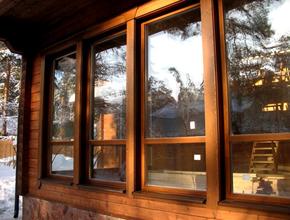 Деревянные окна со стеклопакетом для дачи